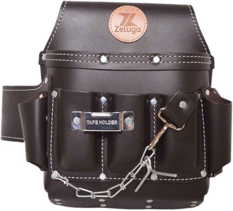 Zeluga 6 Pocket Leather Electrician Tool Pouch - Image 1